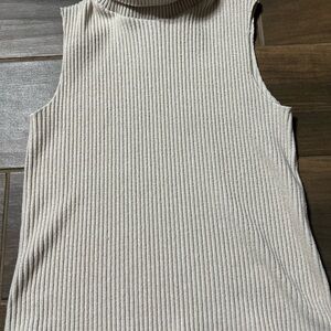 Zara Ribbed Cream Tank Top